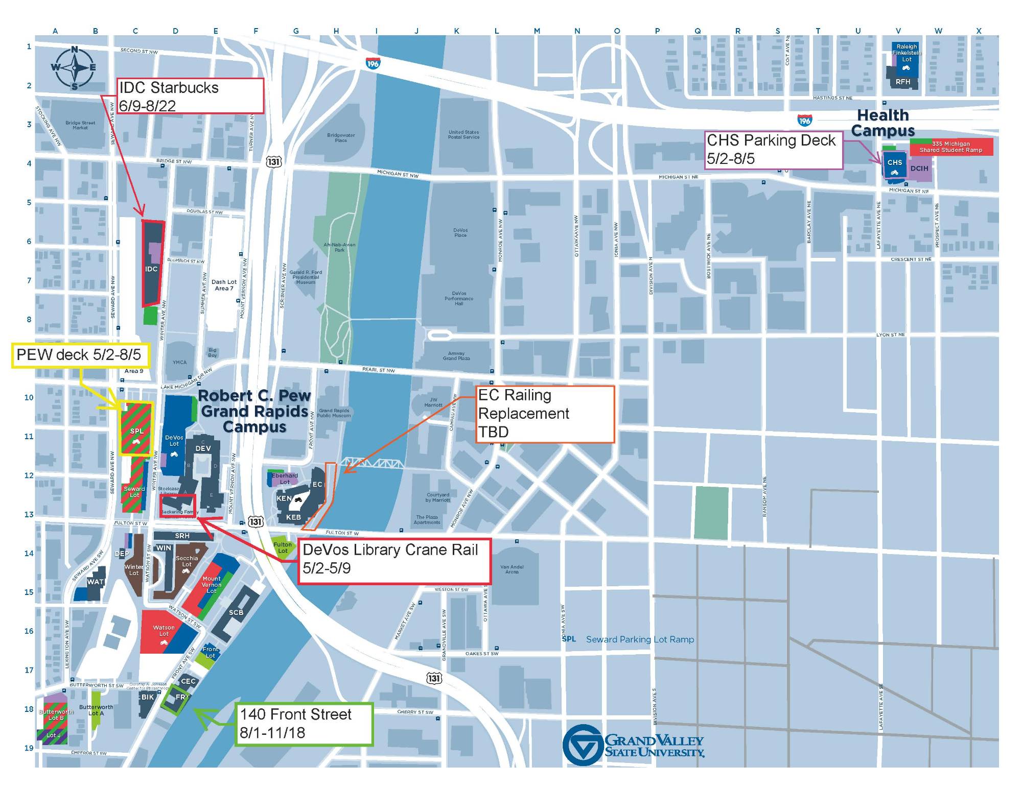 Grand Rapids Summer Projects Map